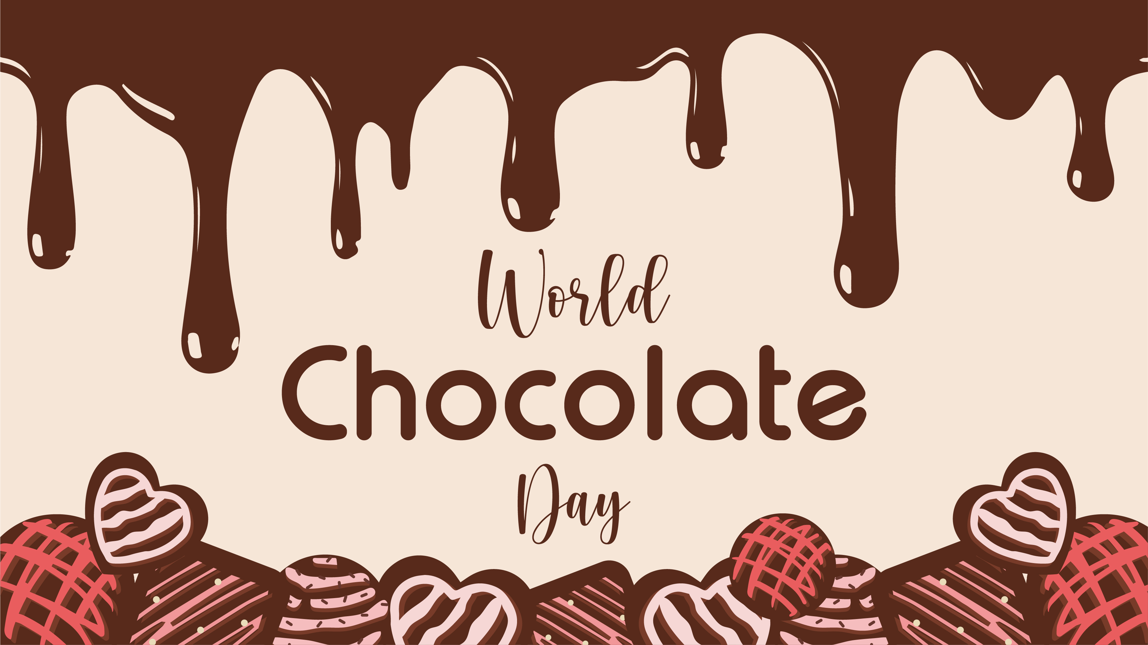 International Chocolate Day Wallpaper Background Template Edit Online