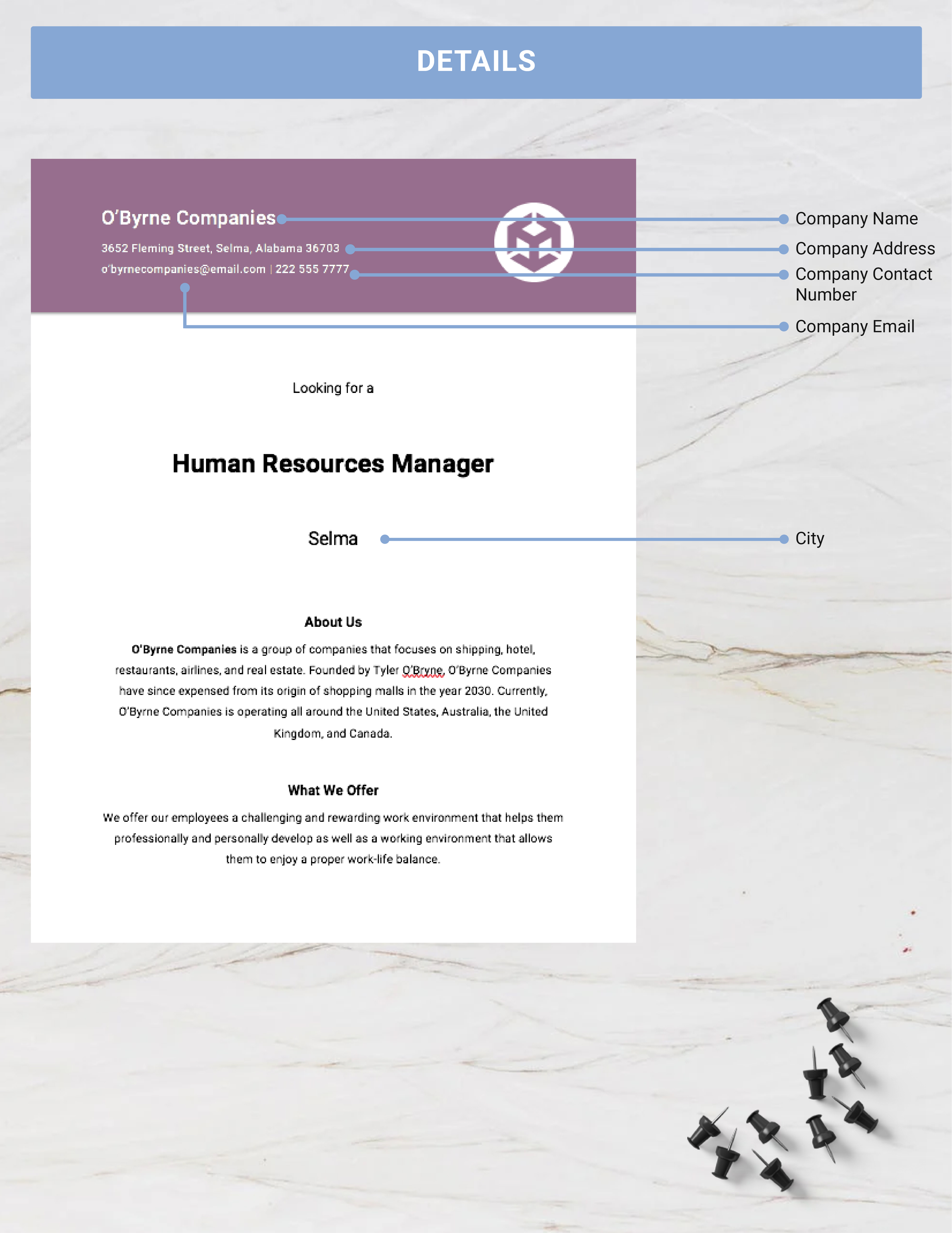 Hr Manager Job Advertisement Template Google Docs Word Apple Pages