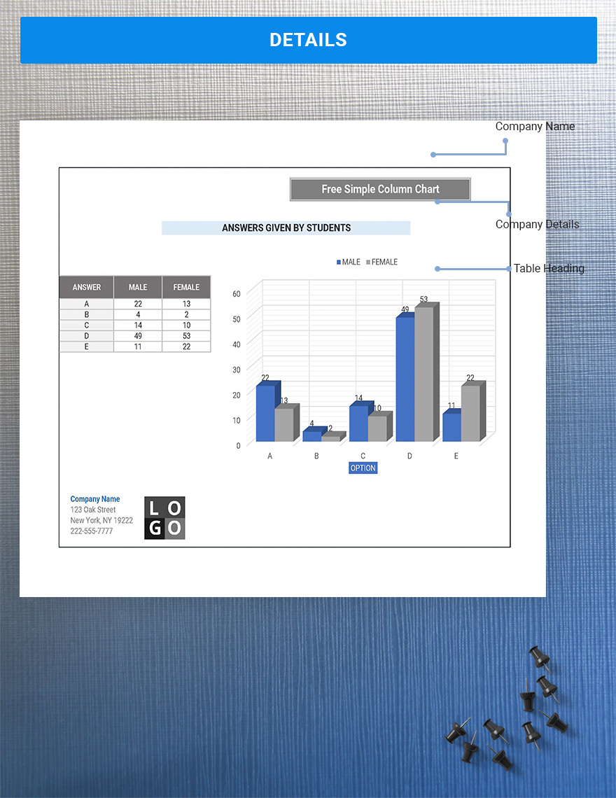 Free Simple Column Chart Google Sheets Excel Template Net