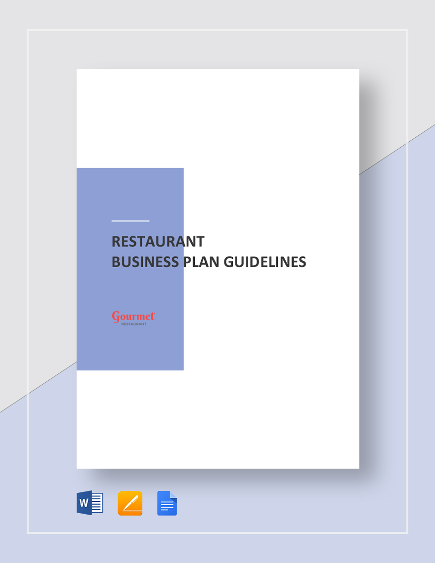 Restaurant Business Plan Template Google Docs Word Apple Pages