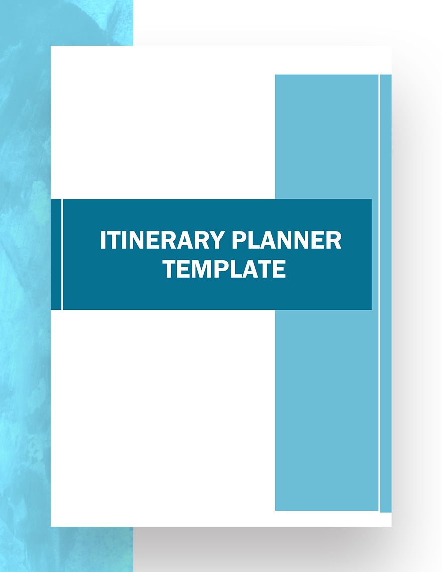 Itinerary Planner Template Google Docs Word Apple Pages Pdf