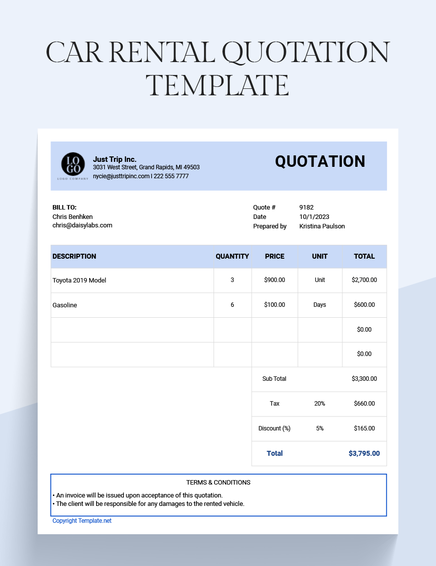 Quotation FormsHeavy Equipment Rental Quotation Template 41 OFF