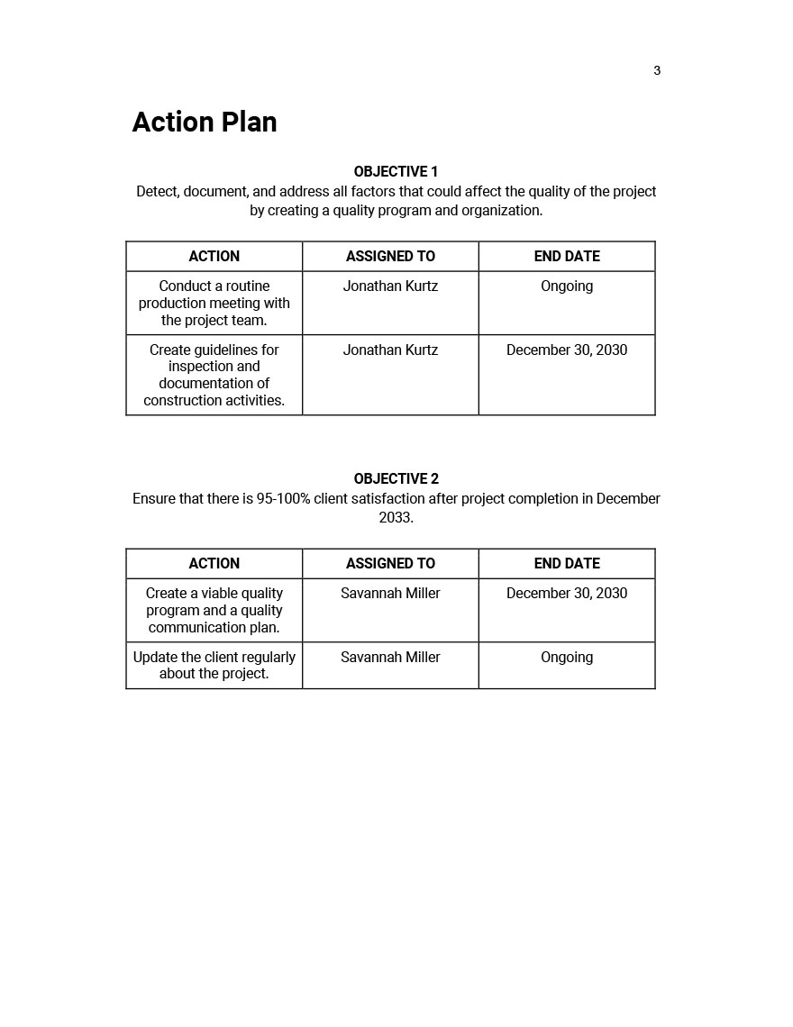 Free Free Sample Construction Quality Control Plan Template Google