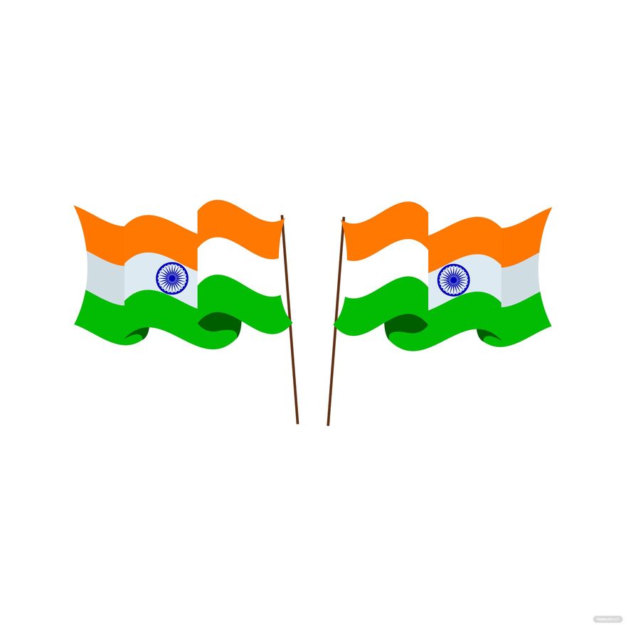 Free Square Indian Flag Vector EPS Illustrator PNG SVG