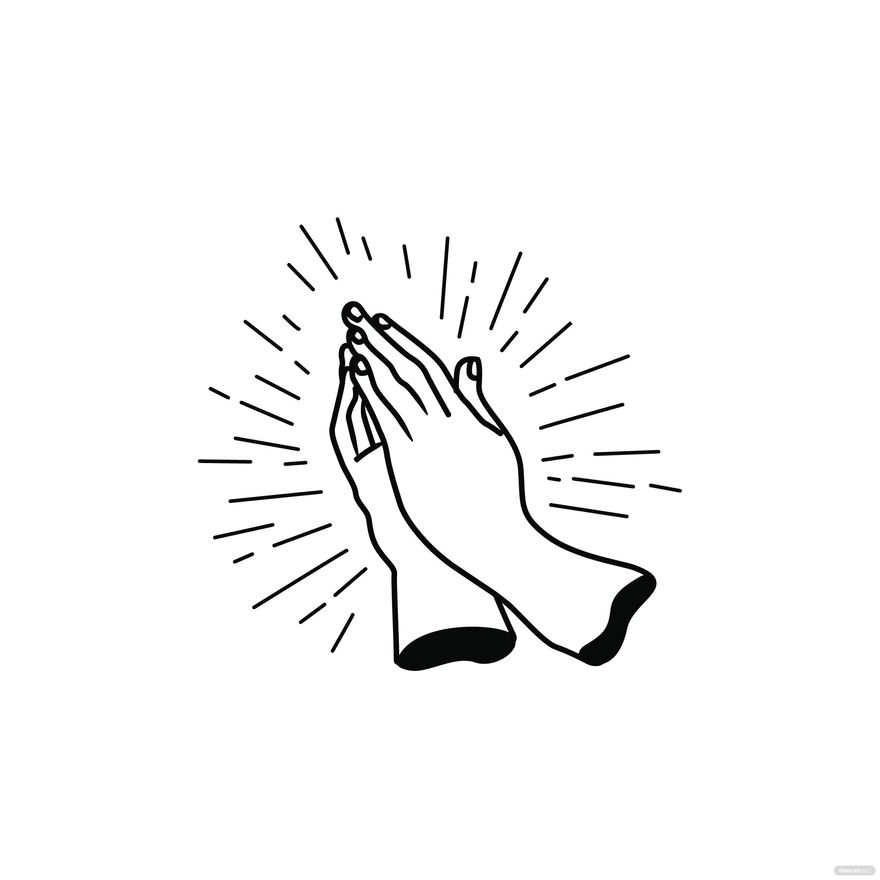 Free Vector Praying Hands Emoji Eps Illustrator Png Svg