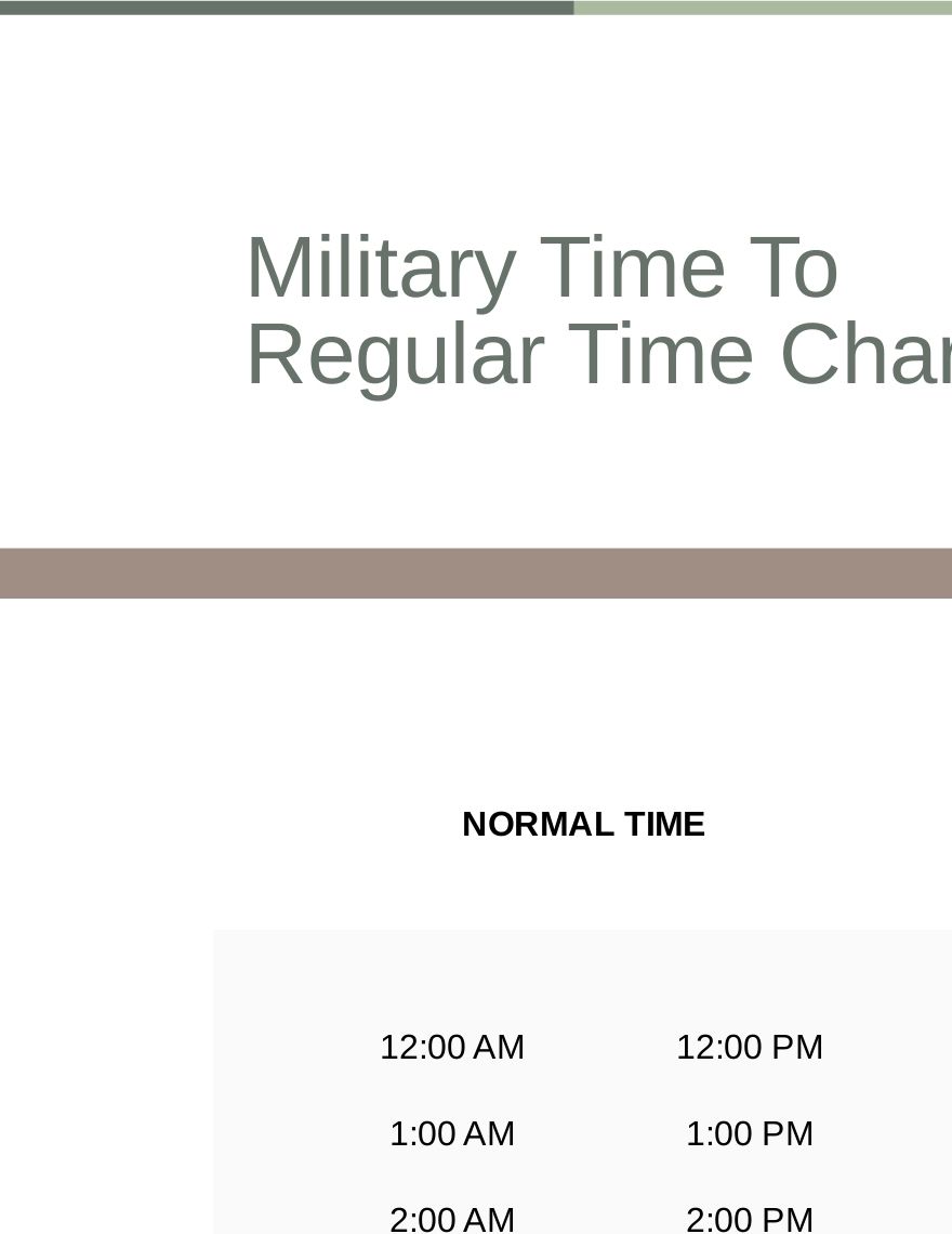 Min Military Time Chart Pdf Template Net Hot Sex Picture