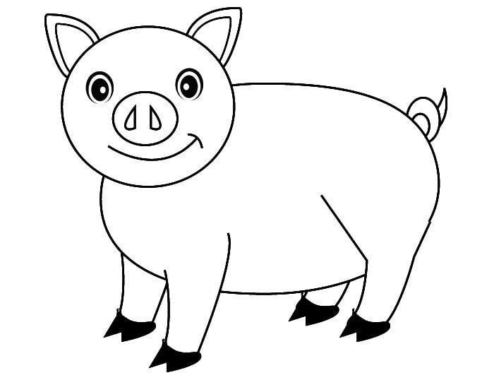 40  pig shape templates, crafts & colouring pages