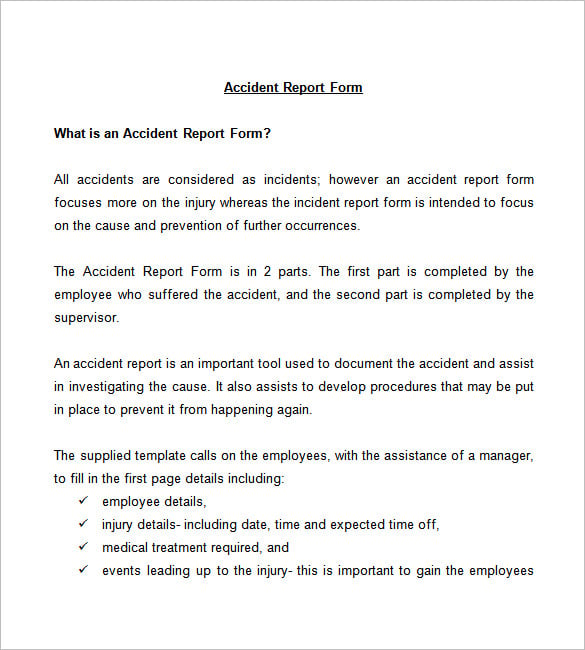 Missouri accident report requirements template