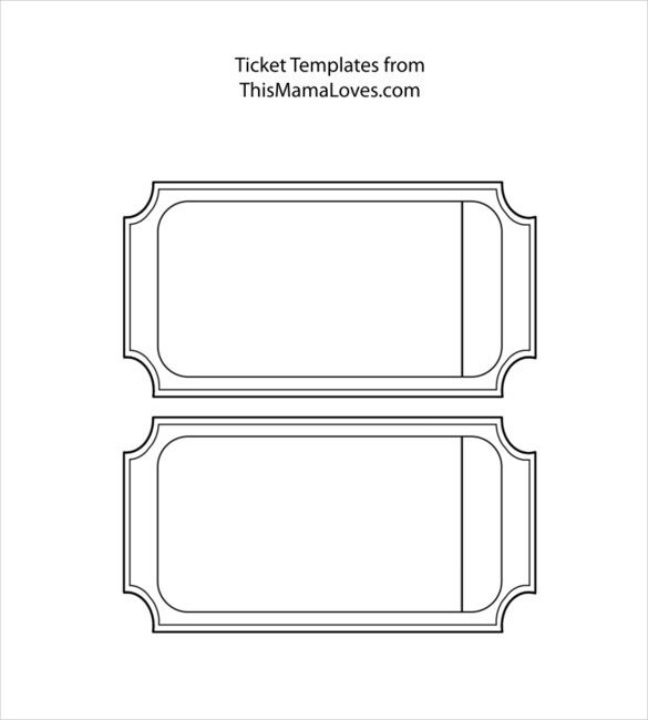 free printable ticket template download