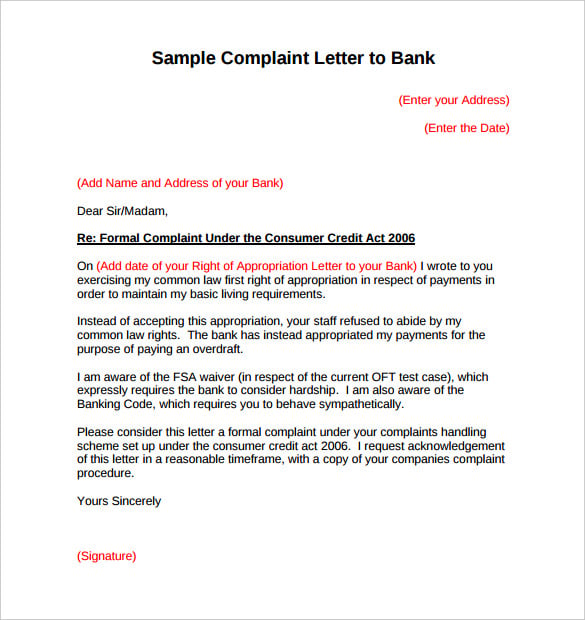 Answer Complaint Letter Sample - best photos of sample ...