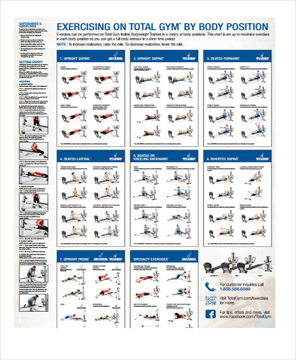 Total Gym Workout Chart Printable Printable World Holiday