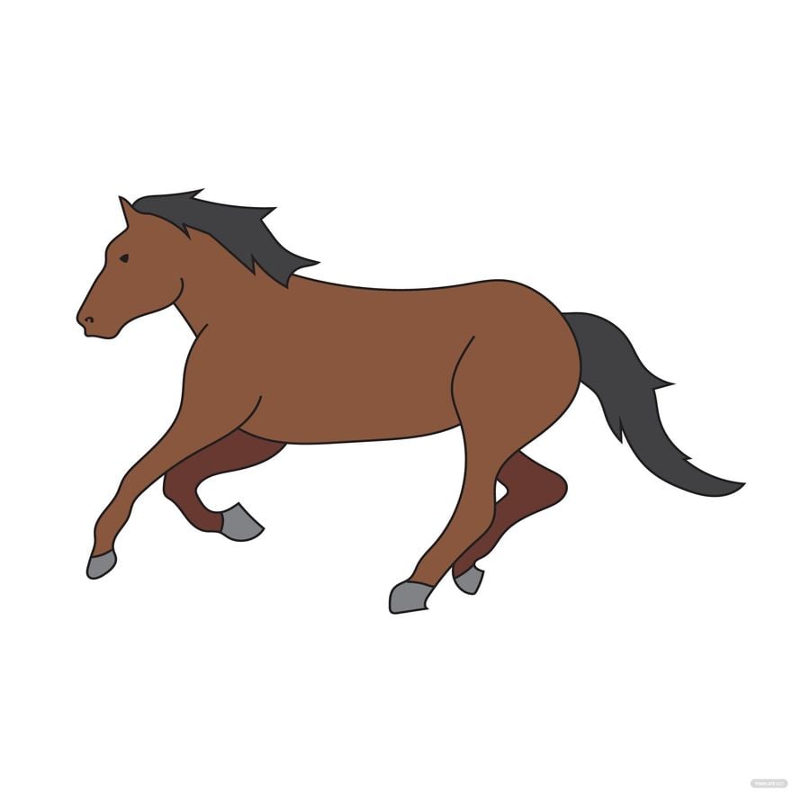 Free Running Horse Clipart in Illustrator, EPS, SVG, JPG, PNG