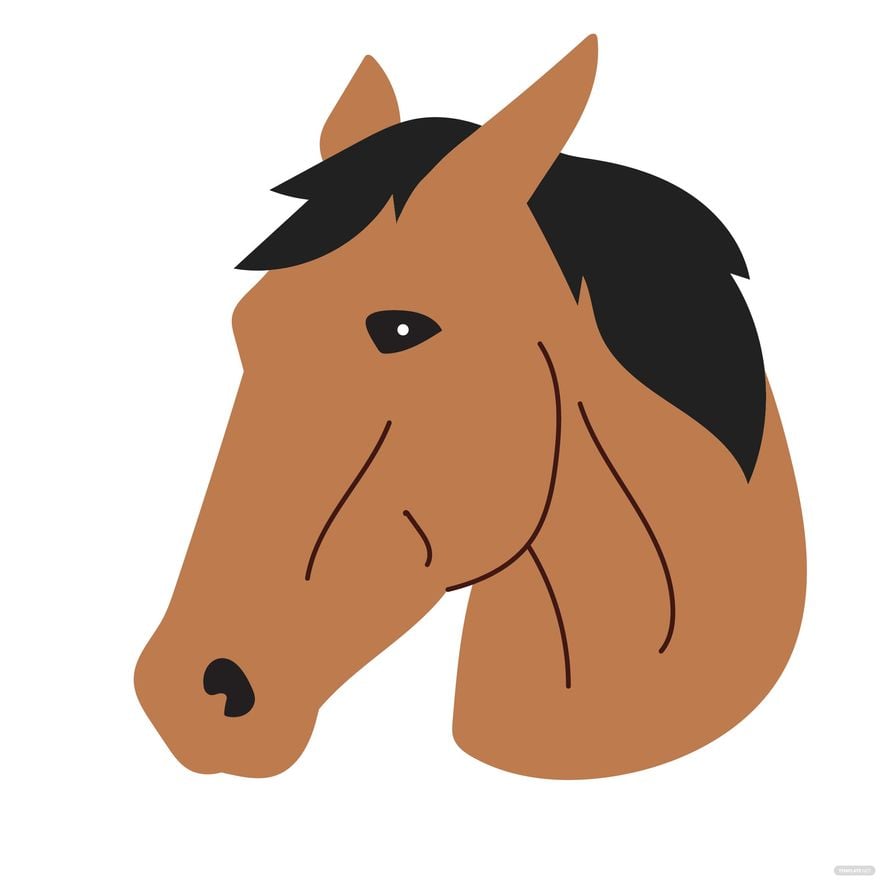 Horse Face Clipart in Illustrator, EPS, SVG, JPG, PNG