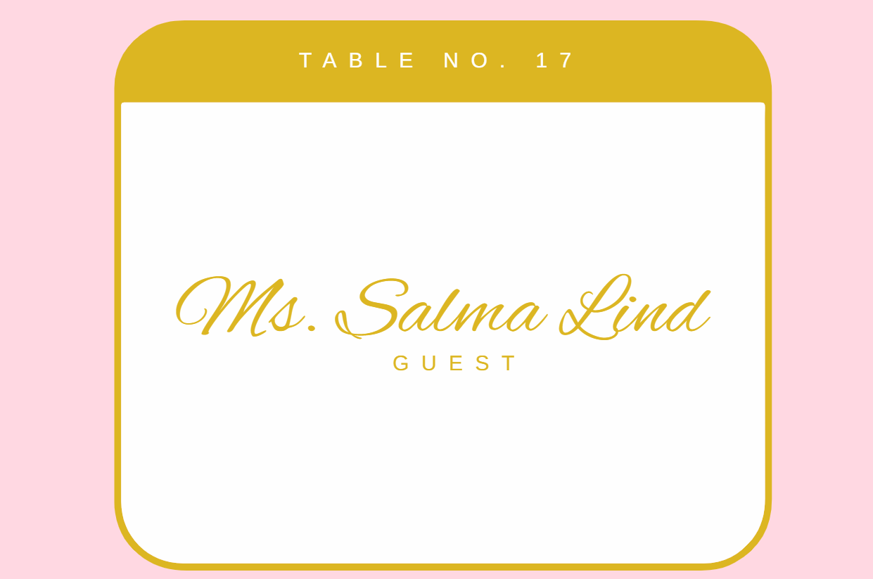 Pink And Gold Baptism Place Card in Word, Google Docs, Illustrator, PSD, Apple Pages, Publisher