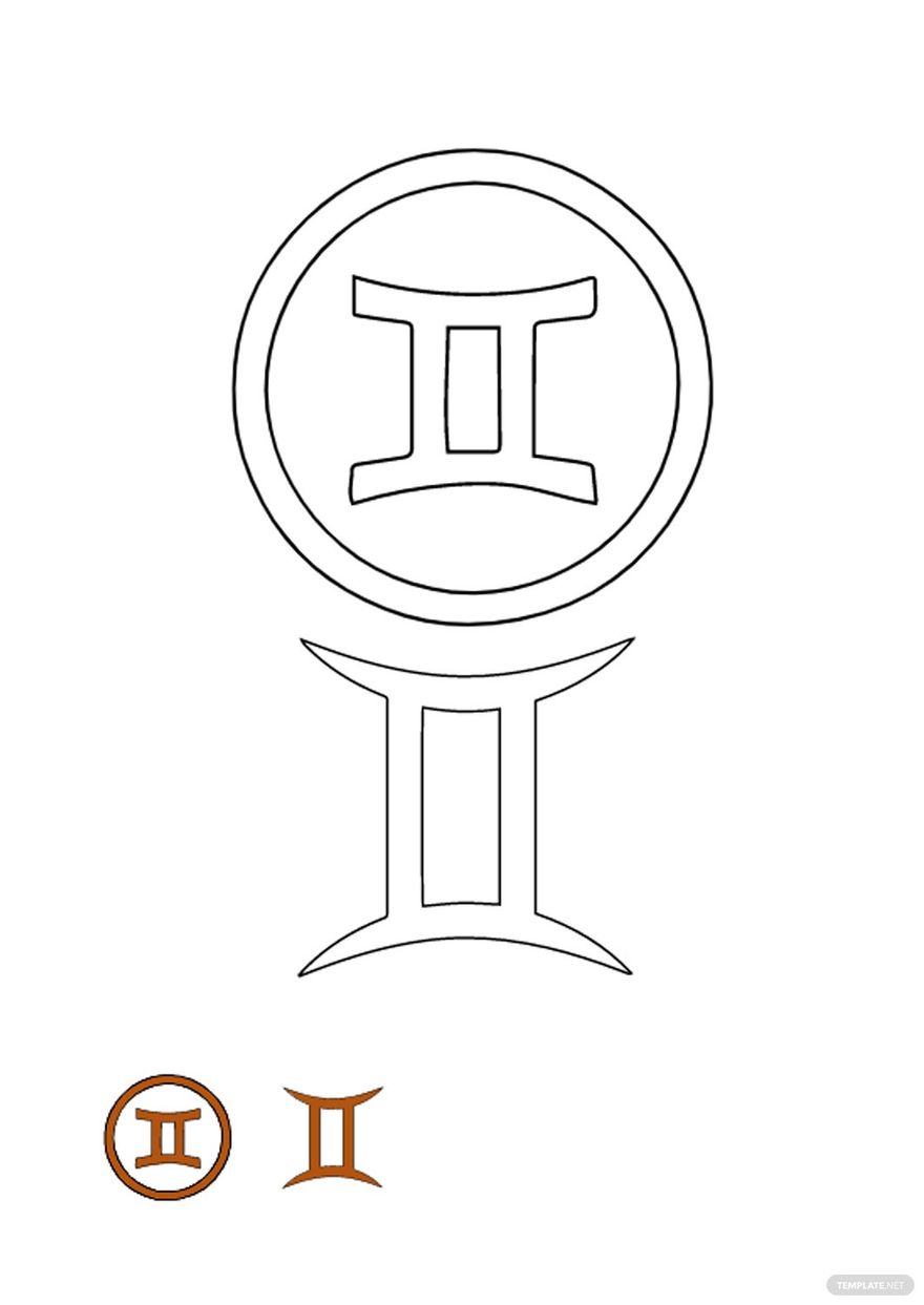 Gemini Logo Coloring Page