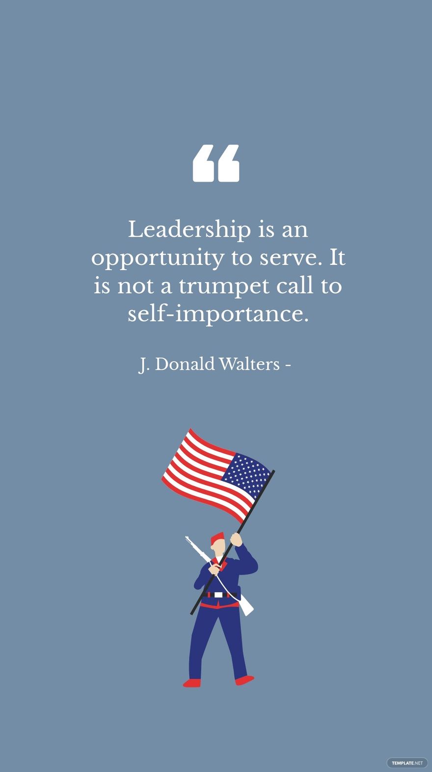 J. Donald Walters - Leadership is an opportunity to serve. It is not a trumpet call to self-importance. in JPG