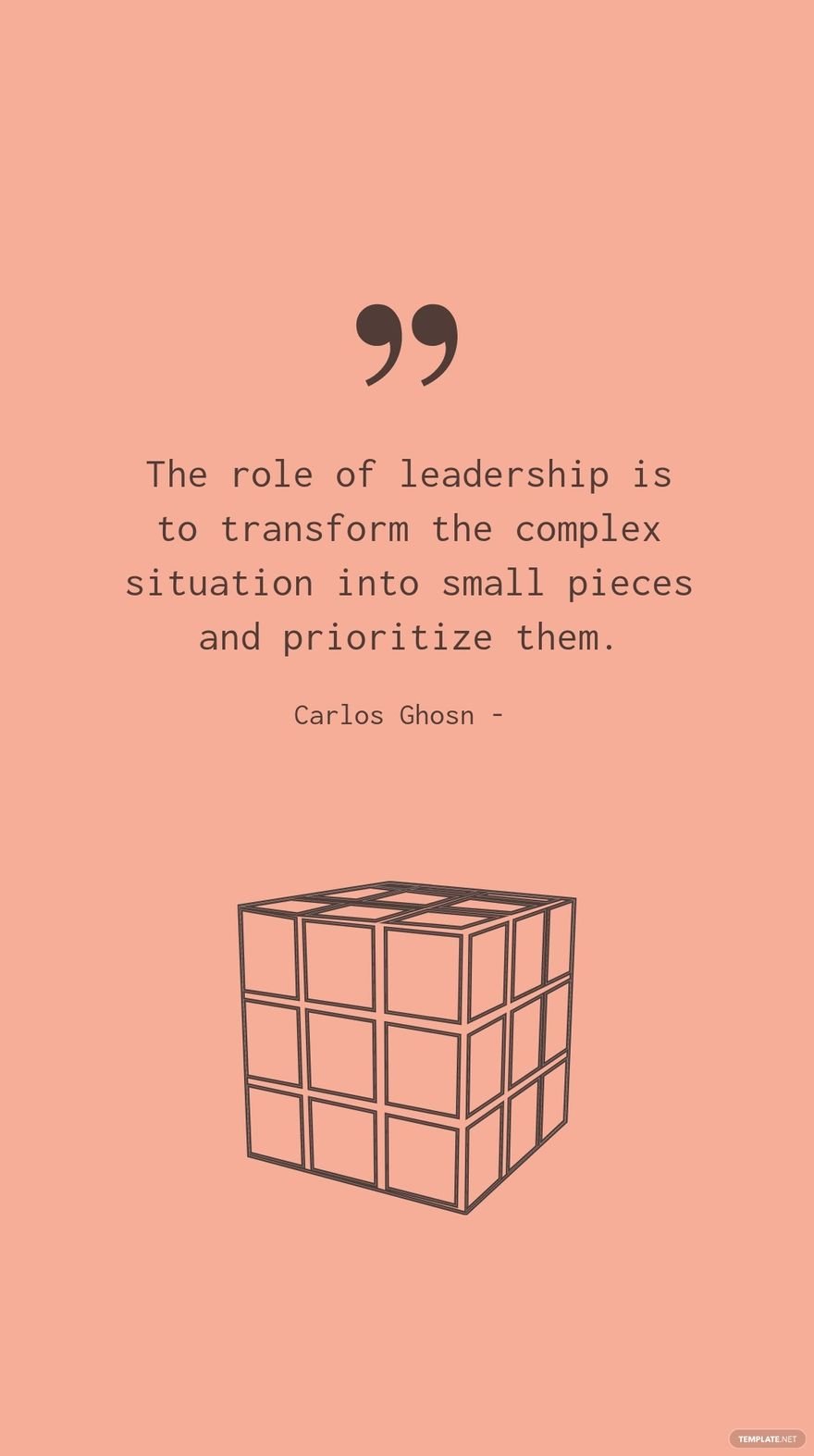 Free Carlos Ghosn - The role of leadership is to transform the complex situation into small pieces and prioritize them. in JPG