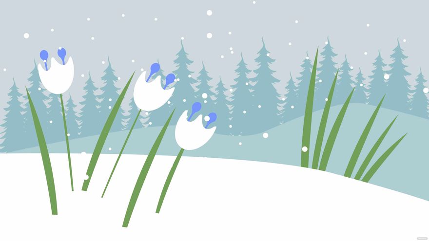 Free Winter Floral Background in Illustrator, EPS, SVG, JPG, PNG