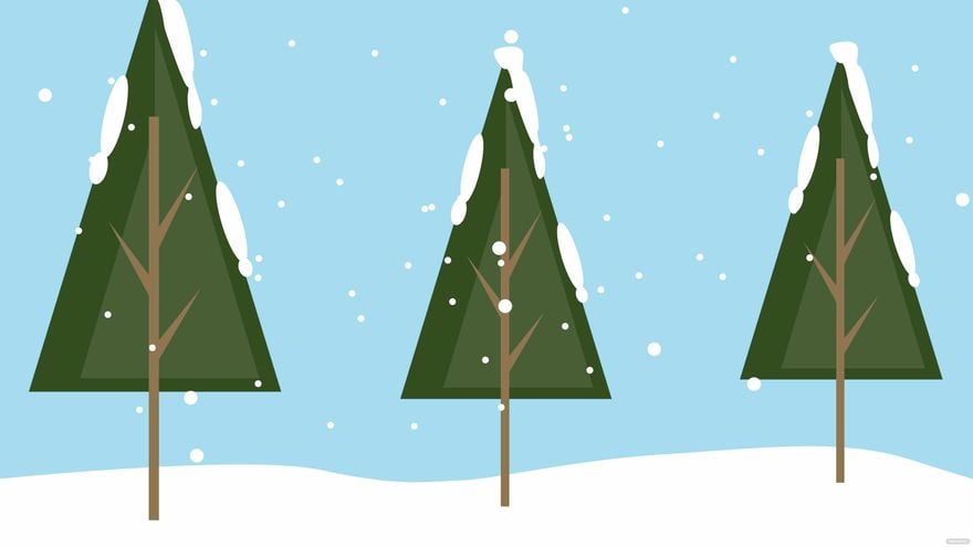 Free Winter Tree Background in Illustrator, EPS, SVG, JPG, PNG