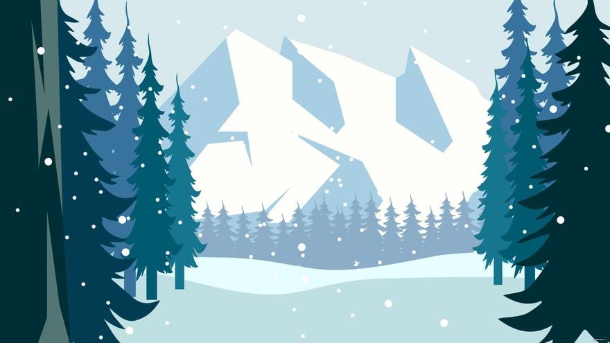 Mountain Winter Background - EPS, Illustrator, JPG, PNG, SVG 