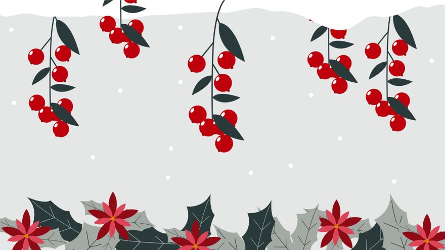 Free Winter Flower Background in Illustrator, EPS, SVG, JPG, PNG