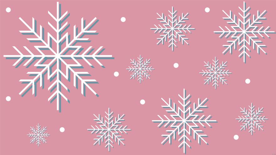 Free Winter Snowflake Background in Illustrator, EPS, SVG, PNG, JPEG