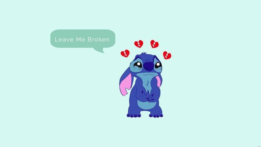 Download Sad Stitch pines for his lost love Wallpaper  Wallpaperscom