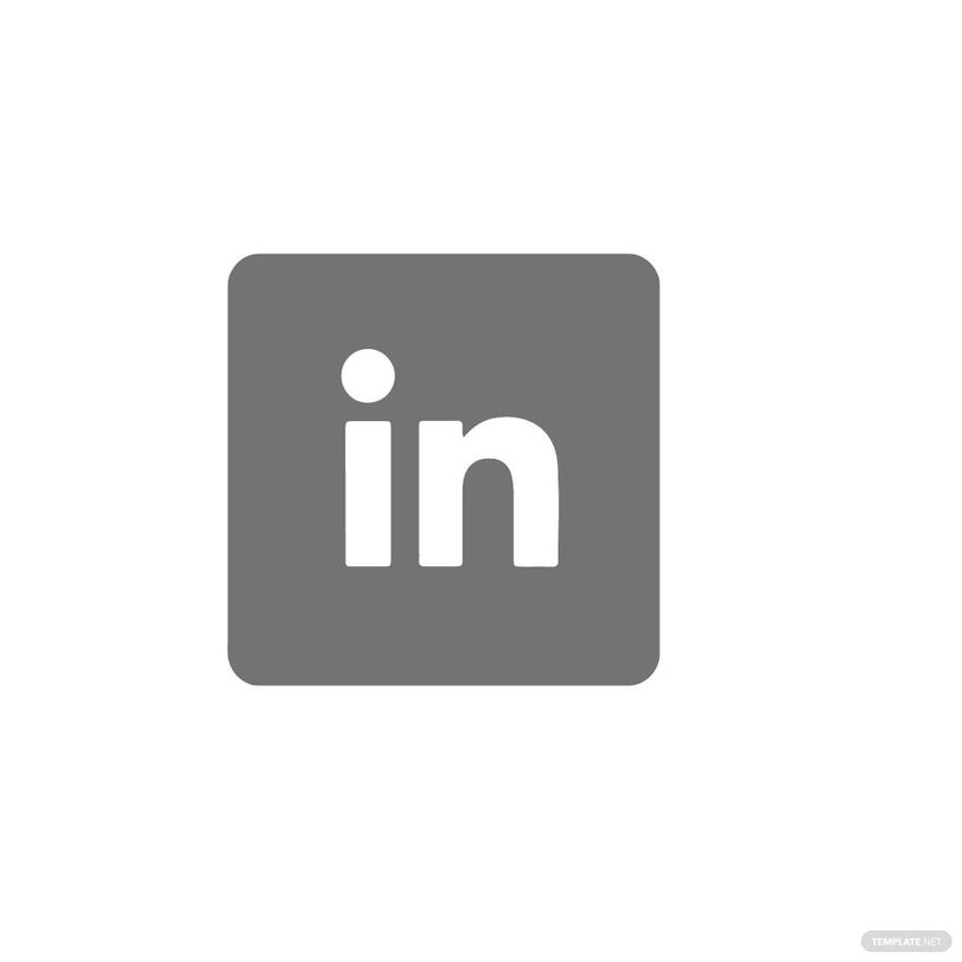 White LinkedIn Logo Clipart