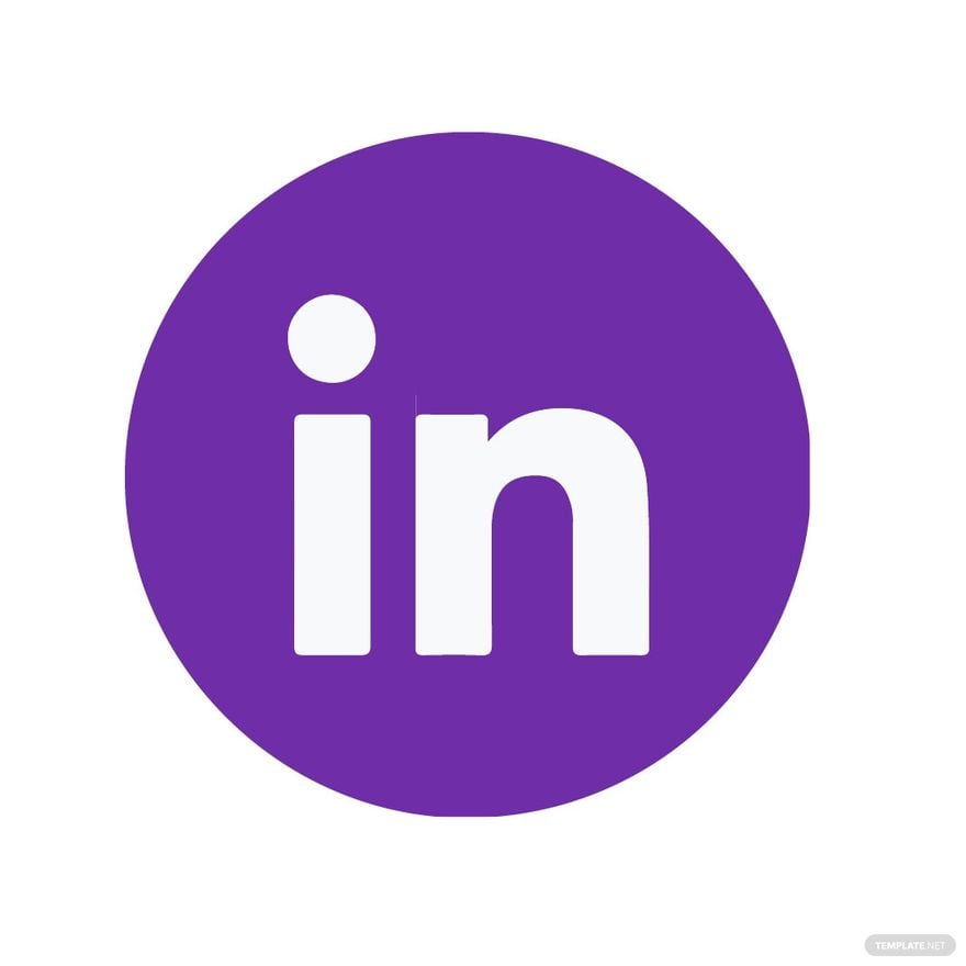 Purple LinkedIn Clipart in Illustrator, EPS, SVG, JPG, PNG