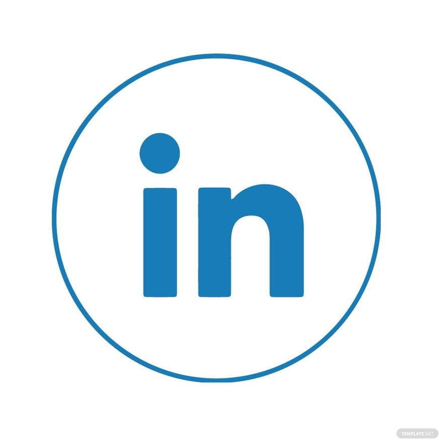 Free Round LinkedIn Clipart in Illustrator, EPS, SVG, JPG, PNG