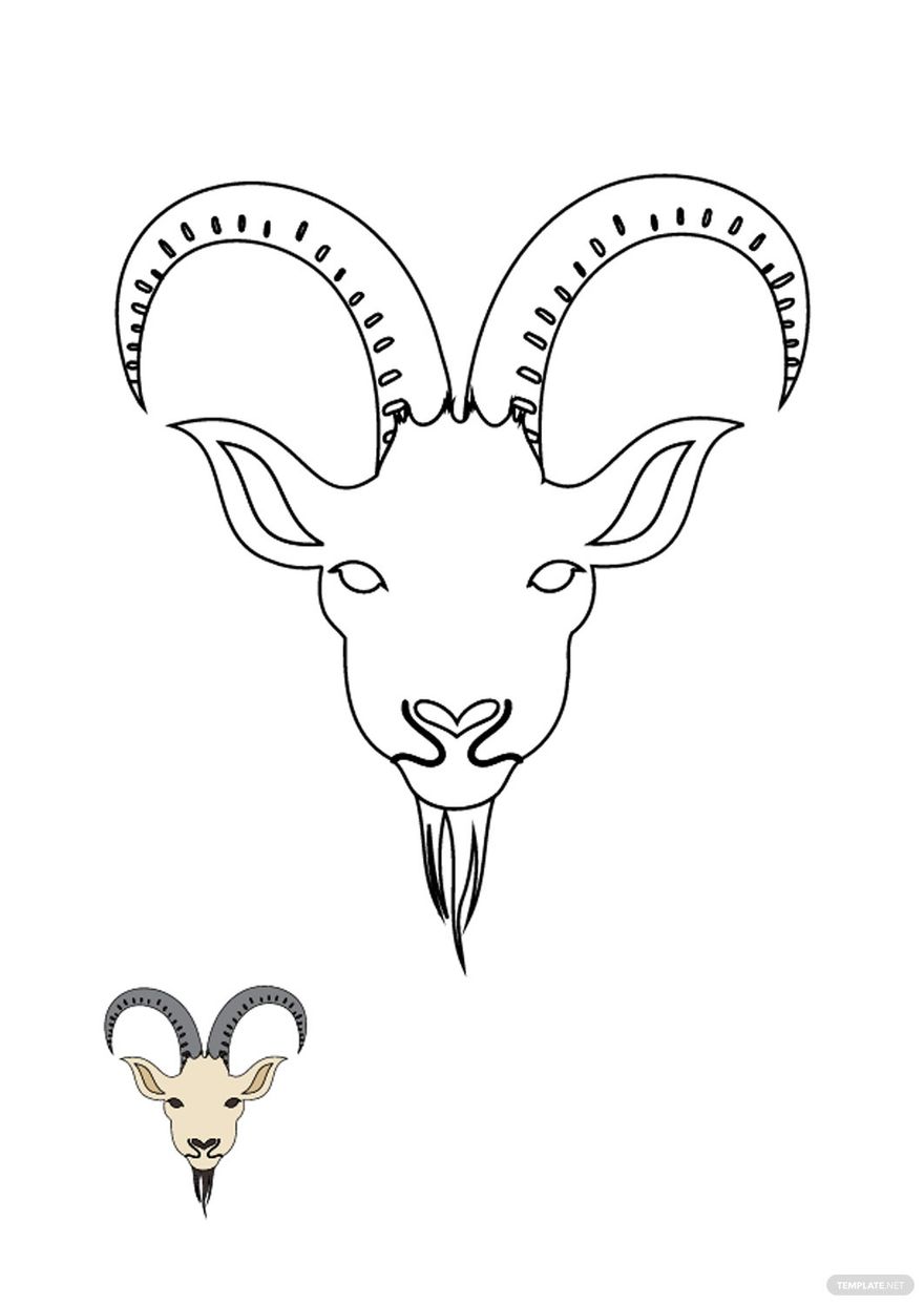 Rams Horn Coloring Page