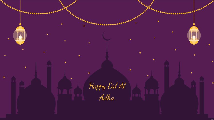 Free Happy Eid Al Adha Background in Illustrator, EPS, SVG, JPG, PNG