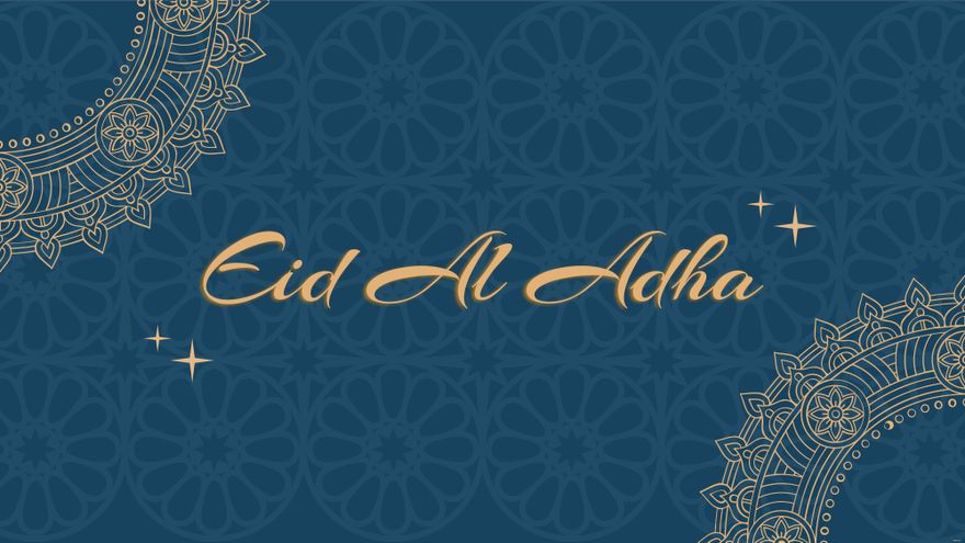 Eid Al Adha Calligraphy Background