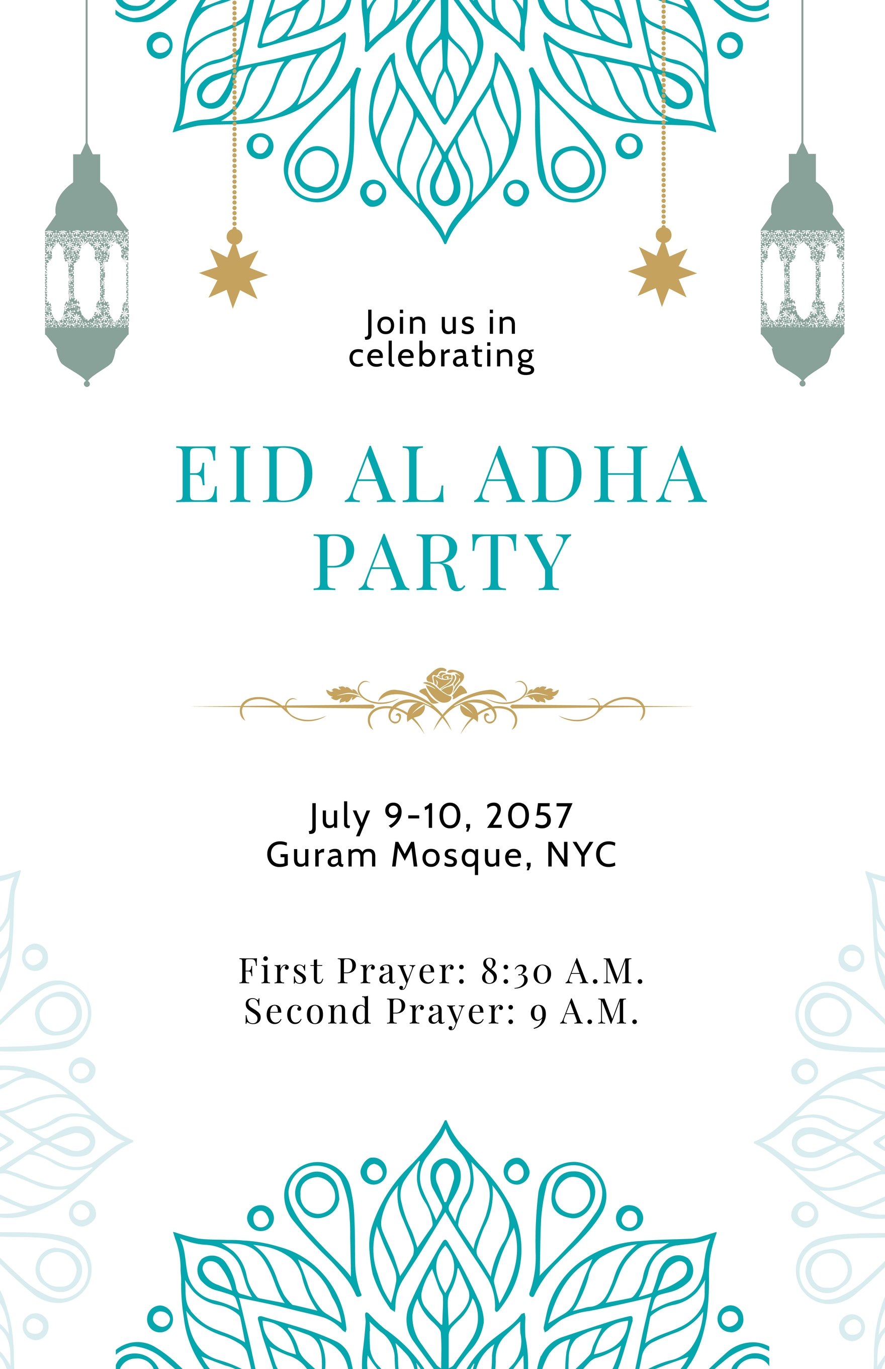 Eid Al Adha Party Poster