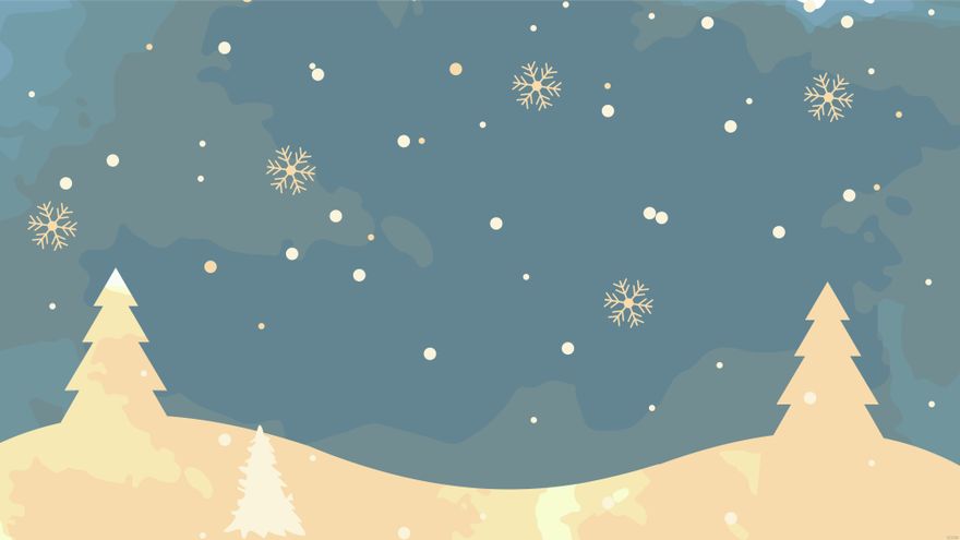 Watercolor Winter Background in Illustrator, EPS, SVG, PNG, JPEG