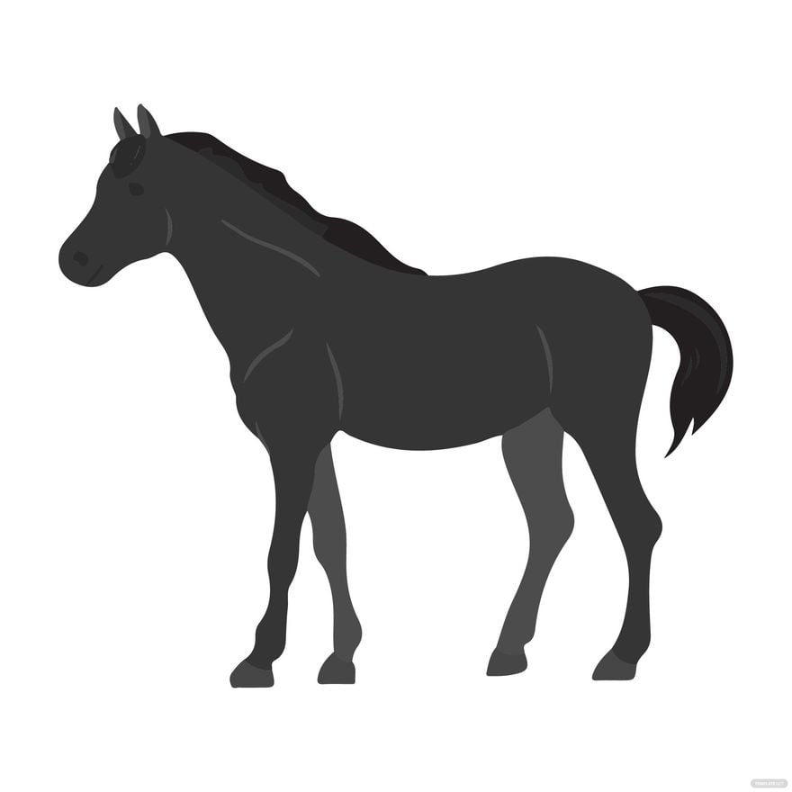 Black Horse clipart in Illustrator, EPS, SVG, JPG, PNG
