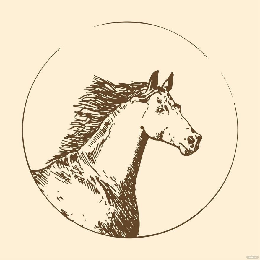 Vintage Horse clipart in Illustrator, EPS, SVG, JPG, PNG
