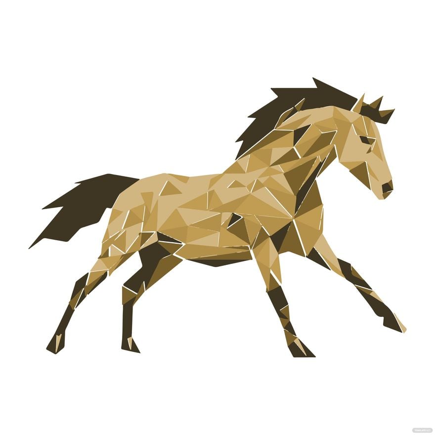 Free Geometric Horse clipart in Illustrator, EPS, SVG, JPG, PNG