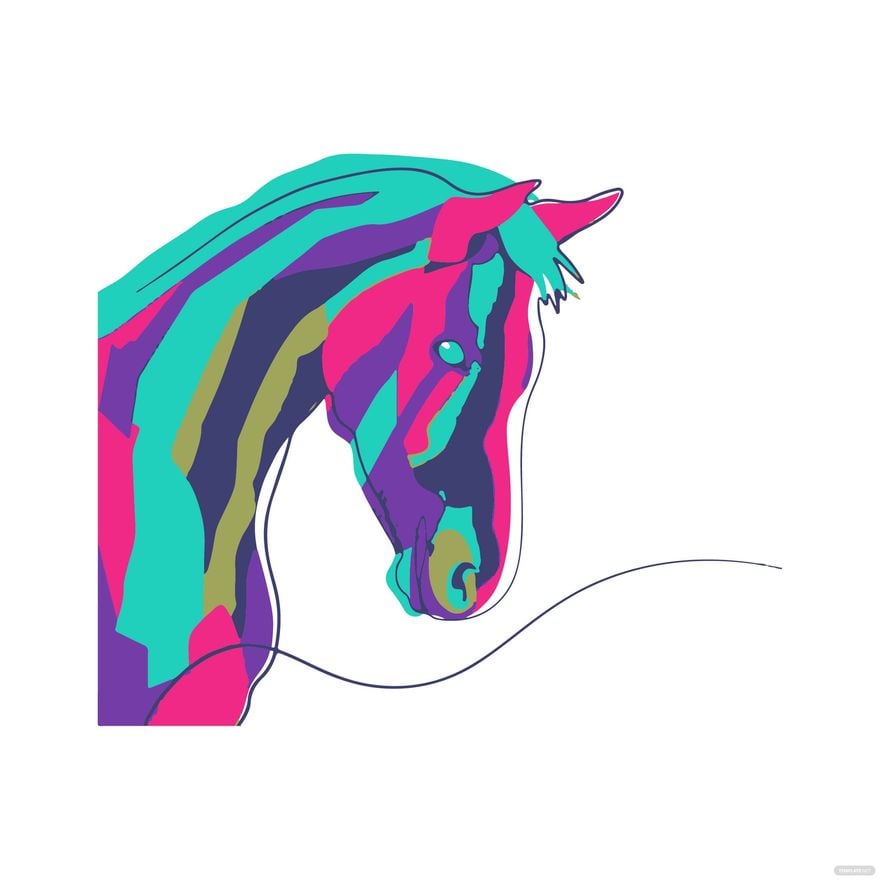 Creative Horse clipart in Illustrator, EPS, SVG, JPG, PNG