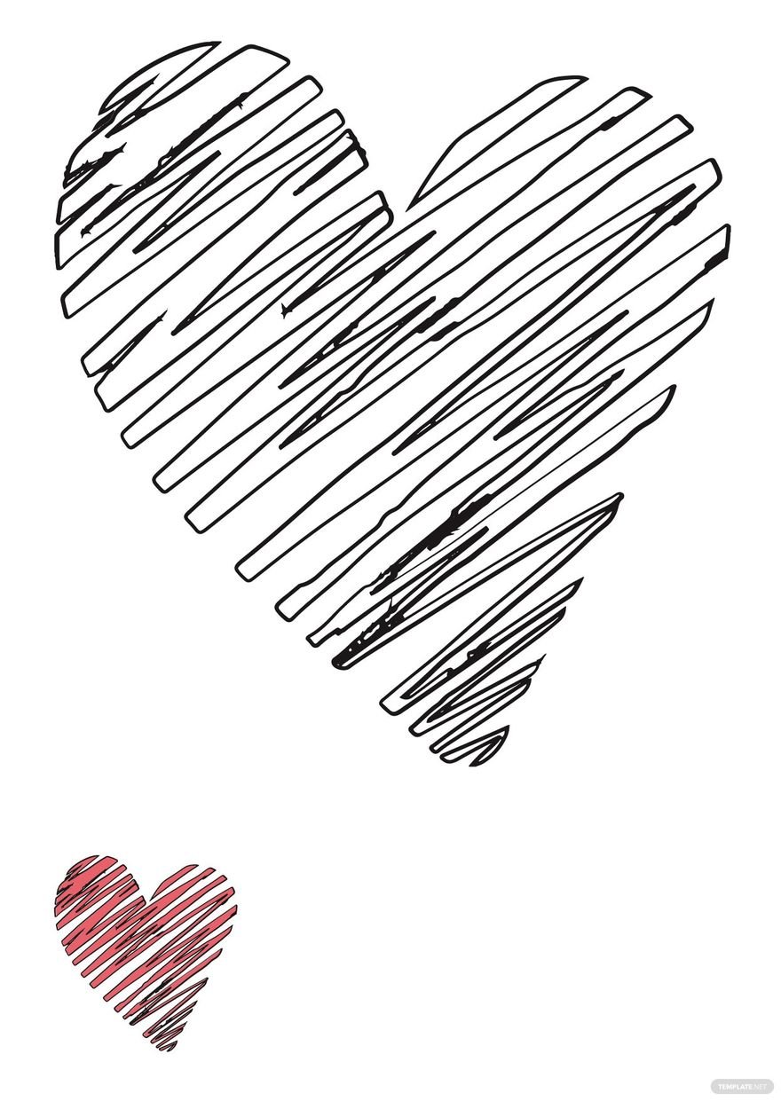 Distressed Heart Coloring Page