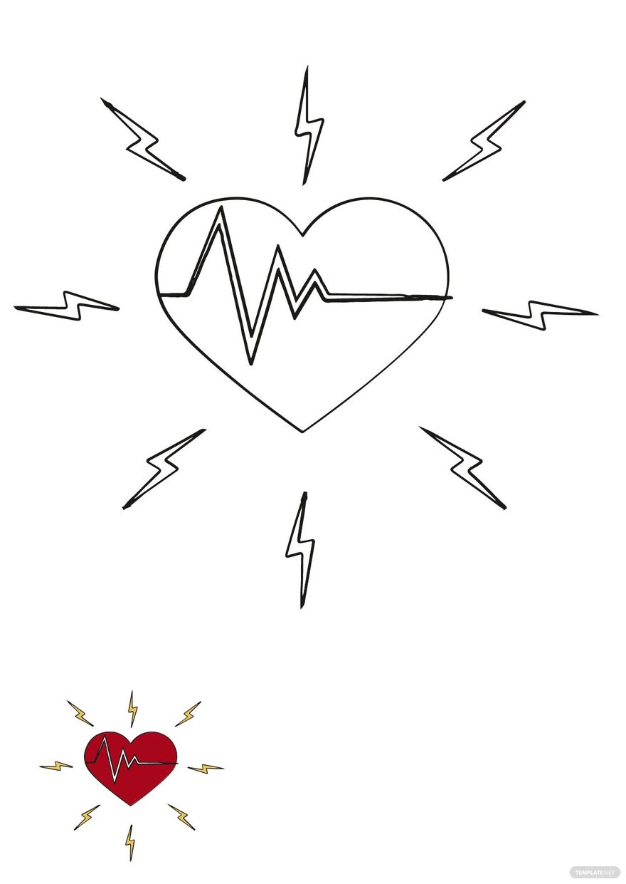 Heart Attack Coloring Page