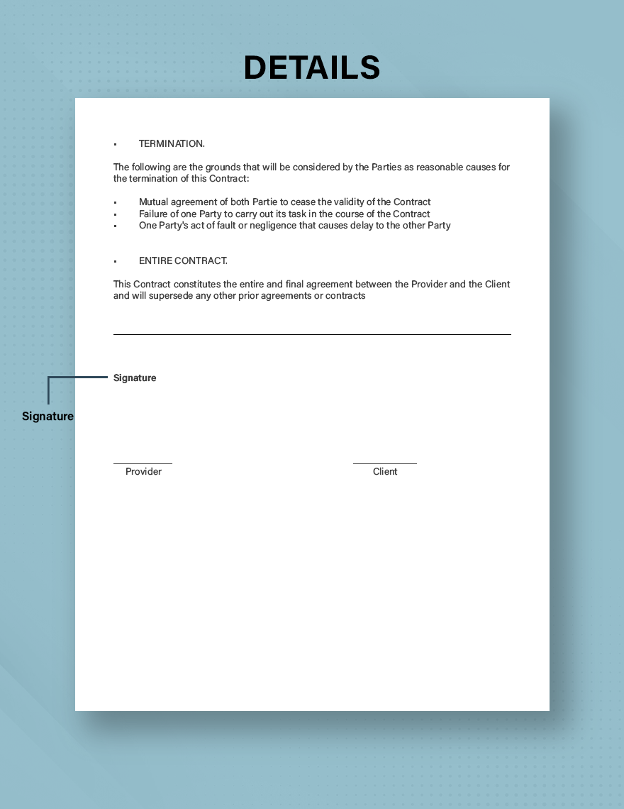 Logistics Services Contract Template