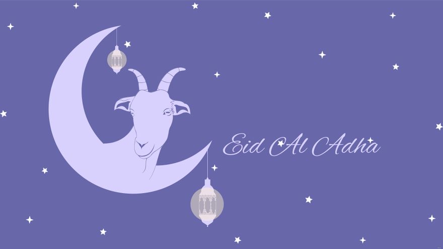 Purple Eid Al Adha Background in Illustrator, EPS, SVG, JPG, PNG