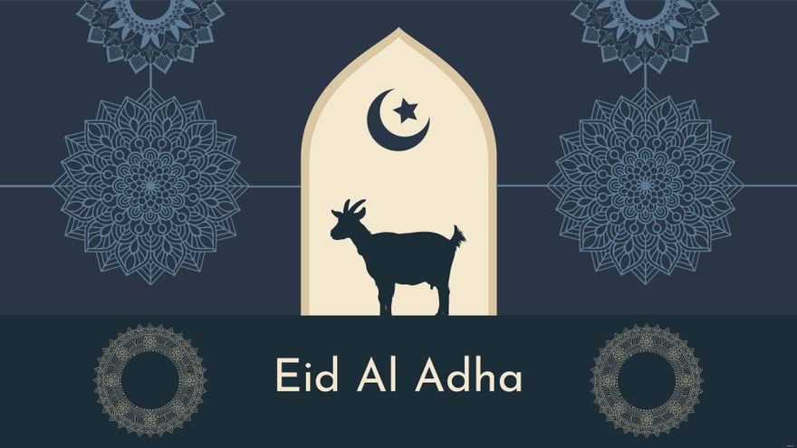Eid Al Adha Poster Background in Illustrator, EPS, SVG, JPG, PNG