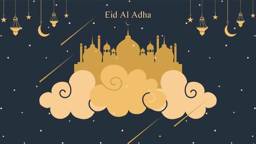 Eid Al Adha Celebration Background in Illustrator, EPS, SVG, JPG, PNG