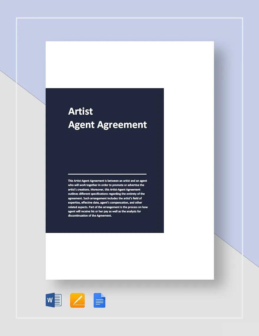 Artist Agent Agreement Template