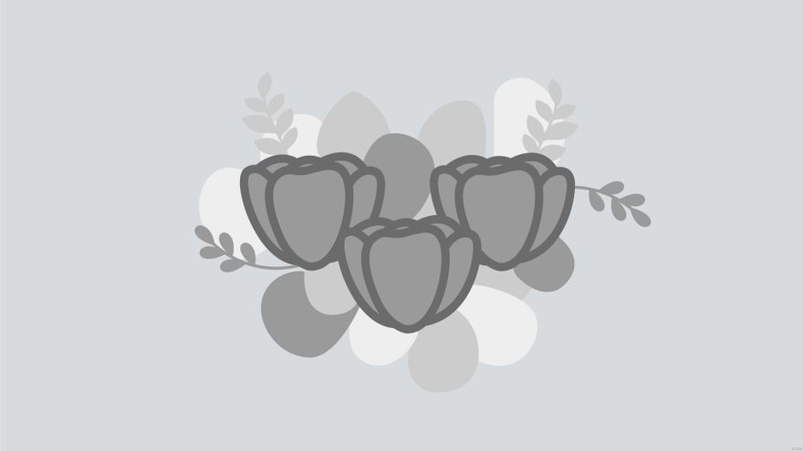 Free Flower Grey Background in Illustrator, EPS, SVG, PNG, JPEG