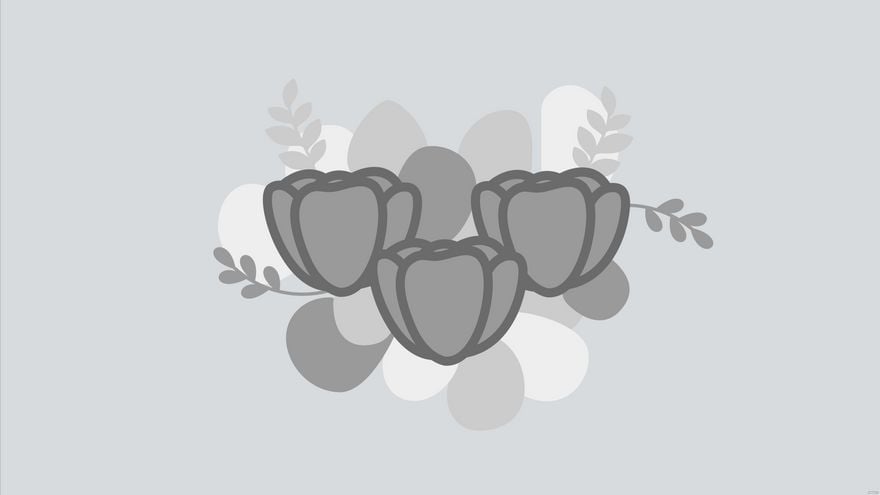 Flower Grey Background