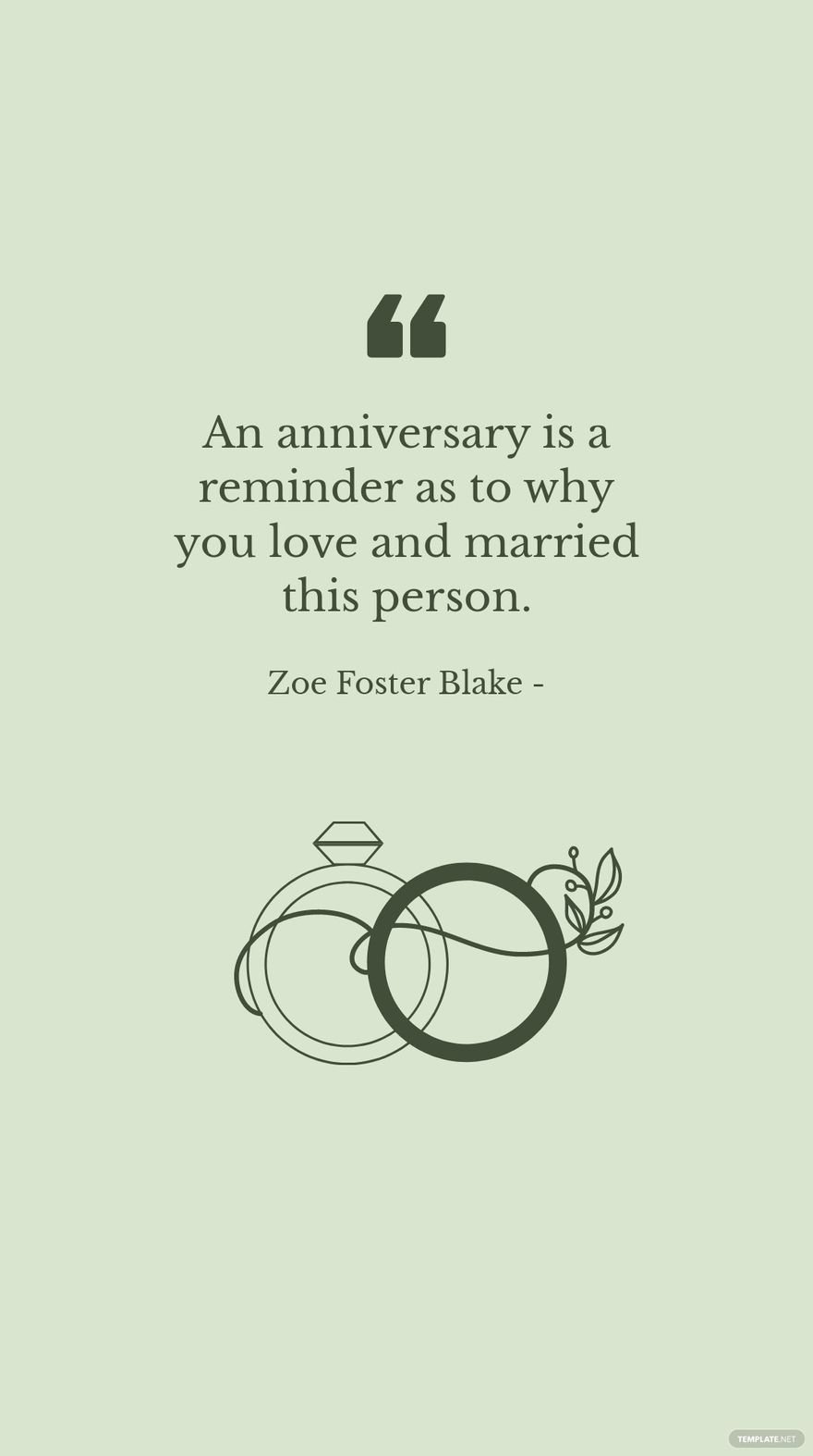 Zoe Foster Blake - An anniversary is a reminder as to why you love and married this person.