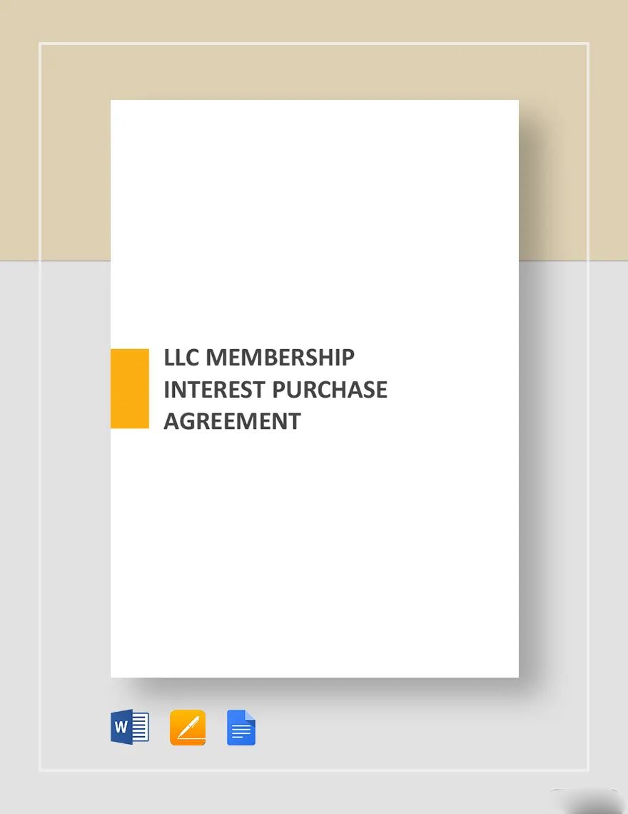 LLC Membership Interest Purchase Agreement Template